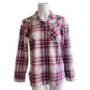 Eddie Bauer Women’s Classic Fit Flannel Plaid Size XS Red